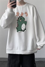 华夫格卫衣圆领卫衣男大码长袖t恤男外套HW76037-P30加绒款-P40，男装卫衣，电商A040