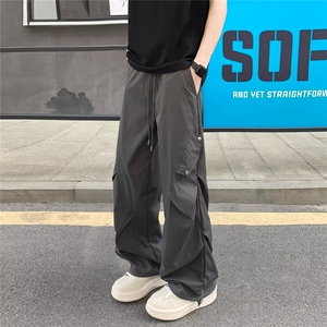 伞兵裤子男款秋季运动宽松直筒垂感工装休闲长裤J41-310B-2-P35图片
