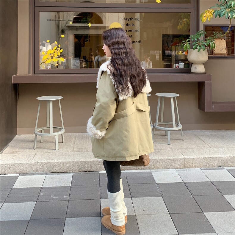 冬装新款韩式海军领羊羔毛90绒派克羽绒服2156P320K488,女装羽绒服,2C219