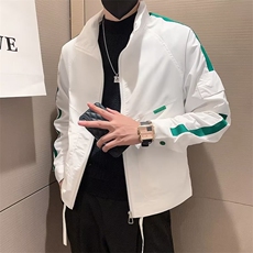 男士外套春秋款痞帅撞色夹克衫男休闲短款上衣痞帅褂子J8022，男装夹克，星座1116A（原606A-3）