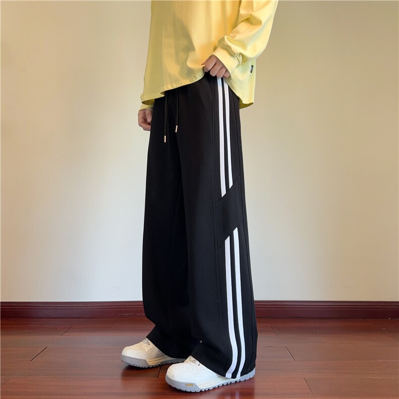 美式秋季新款分割条纹设计感运动休闲卫裤B315-K25386-特p40控78,男装休闲裤,电商B315