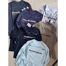 现货原版对色高品质罗口领子速干防嗮骑行早秋运动T恤A698-P35，女装T恤，星座1505