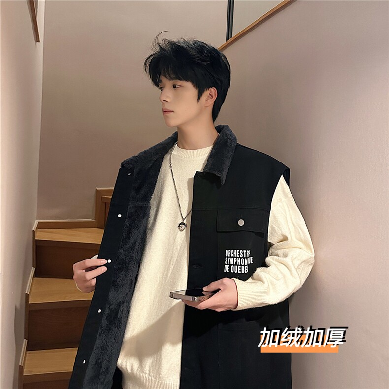MJ231J-p68-限价98M-5XL抖音情侣棉马甲加绒大码羊羔毛cityboy,女装马甲,星座116
