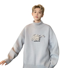 高质量！秋冬季高领毛衣加绒加厚翻领针织衫男毛衣FL547-特P38，男装针织衫/毛衣，电商B371