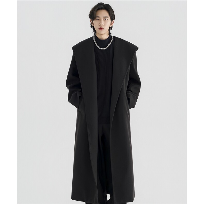 高品质403-DY102-P140控188长款巫师斗篷连帽毛呢大衣男，男装毛呢大衣，星座403（原603-1）
