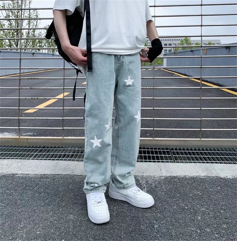 牛仔裤直脚潮流春季气质宽松直筒潮青春流行长裤NV105P40,男装牛仔裤,星座1116-2