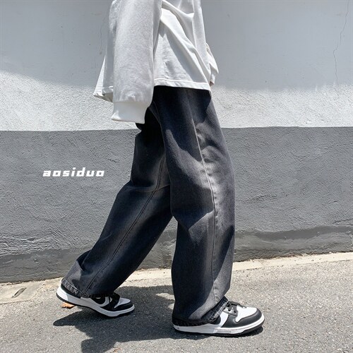 四季主推宽松阔腿拖地牛仔裤长裤B377-N672-P45-限58，男装牛仔裤，电商B377