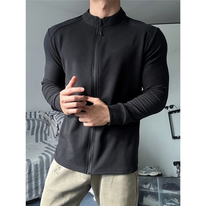 德绒开衫外套男女款秋冬健身运动训练服修身保暖内搭长袖打底衫图片