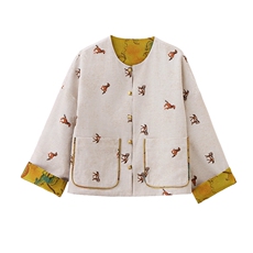 2026年新款女刺绣双面穿外套2026年春季女，女装短外套，橙子家