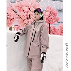 冬新防风防水滑雪服套装男女同款两件套中性风保暖外套TZ027-P240，男装休闲套装，电商A001