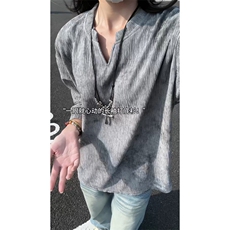 XZ809A/SYR10/特P24/控48扎染J肌理感V领长袖T恤卫衣，男装T恤，星座809A(原222-1)