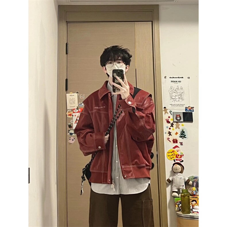 【有货】cleanfit皮衣外套男春秋高级感痞帅飞行员夹克W190CC-P92图片