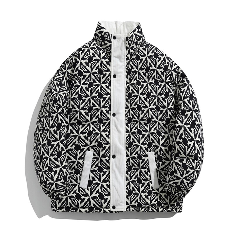 港风棉衣棉服立体印花面包服立领棉袄外套【量大有差】1614-P80,男装棉衣,星座207