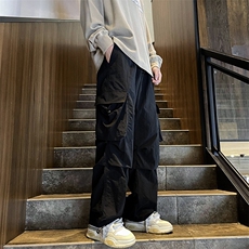 复古多口袋工装裤宽松美式中性风男女街头潮流百搭长裤K0822-P38，男装休闲裤，星座308B-1