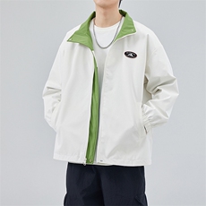新款现货户外双面穿立领夹克男冲锋衣外套JK901-P75，男装夹克，星座1204-3