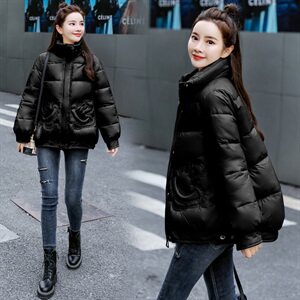 保暖口袋长袖棉衣/棉服2020年冬季休闲时尚潮流与羽绒棉服拼接图片