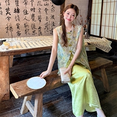 已出大货！新中式前后两穿上衣+半身裙套装6818-P165-K248，女装套装/套裙，2D034