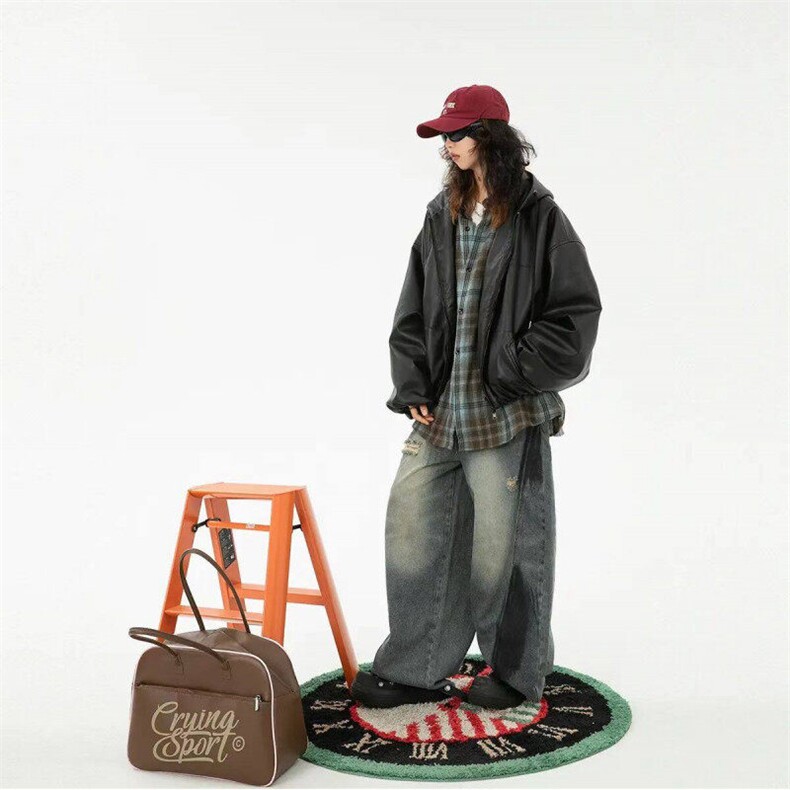 网络图慎用开春皮夹克连帽高级短款皮衣外套男女同款PY2513P85，男装皮衣，电商A128