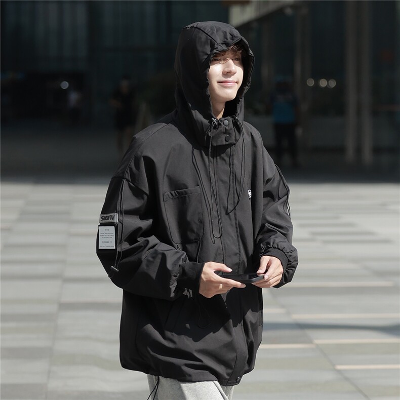 1港风冲锋衣男休闲宽松潮百搭外套女男士工装夹克JK7569P75控99，男装夹克，星座226-2