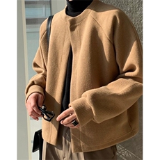 春秋圆领针织开衫质感日系毛衣外套男士百搭外穿毛衣J65668，男装针织衫/毛衣，星座1116A（原606A-3）