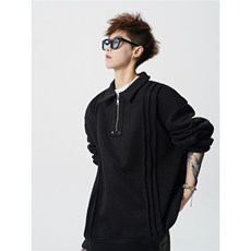 现货WY10167-特P45控88新款高品质大码百搭宽松半拉链卫衣男，男装卫衣，电商A059