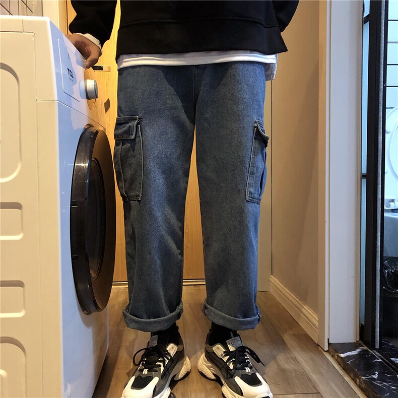 男新款20日系港风潮精品牛仔哈伦裤714-1-908-p55b，男装牛仔裤，星座1404-3