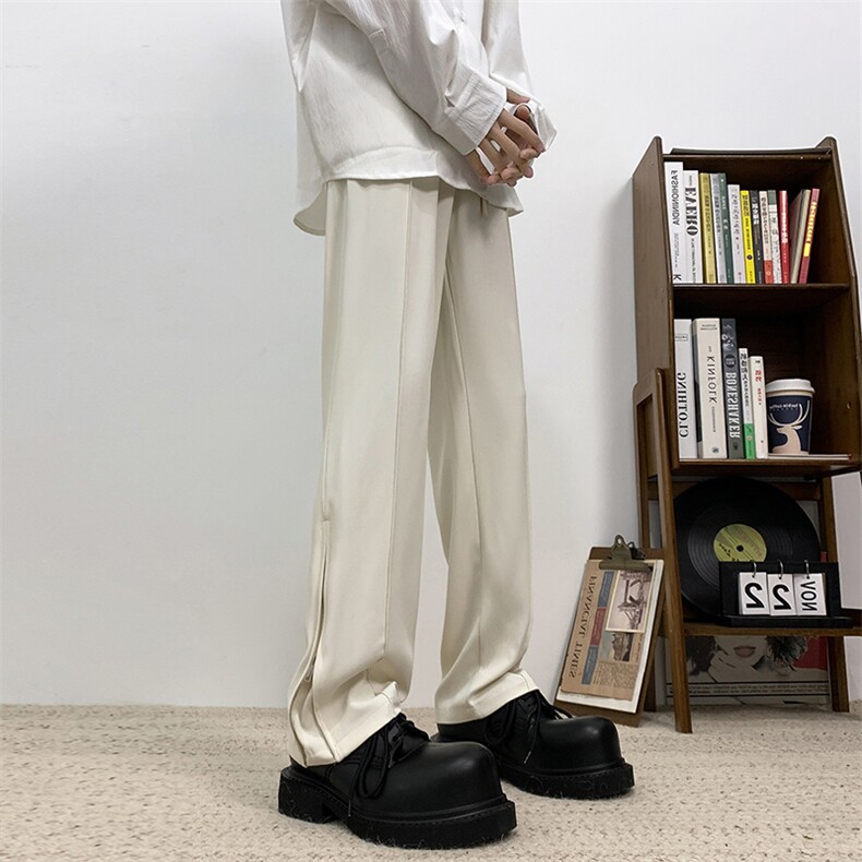 垂坠感西装裤子男款春季高级感痞帅宽松直筒休闲西裤XK301-P50，男装西裤，电商A178