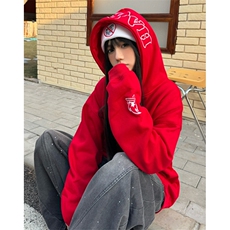 新款美式复古黑色连帽卫衣男款重工刺绣重磅帽衫上衣帽衫WT29，男装卫衣，星座1116A（原606A-3）