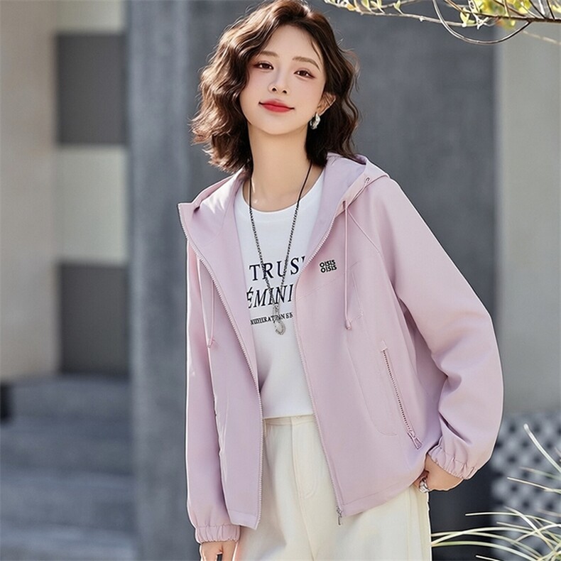 （现货）休闲连减龄短款风衣百搭时尚上衣,女装短外套,韩蔻秀