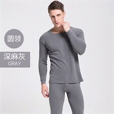 深灰男圆领