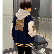 刺绣撞色棒球服外套男2025新款秋情侣小众潮牌夹克上衣HHL6P63，男装夹克，星座1013-5