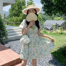 夏季新款碎花短款连衣裙B190-82373-P100-K148，女装连衣裙，一九零