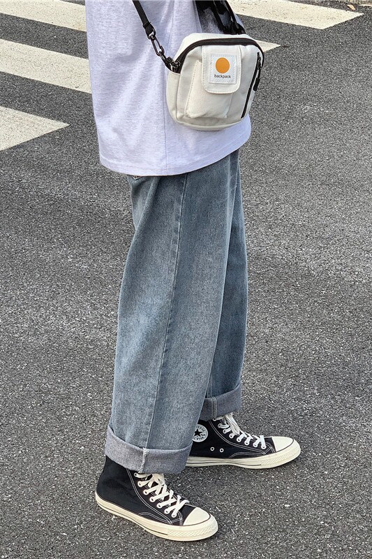 910A-N3312秋装基础款纯色牛仔裤韩版宽松休闲情侣长裤男,男装牛仔裤,星座910A