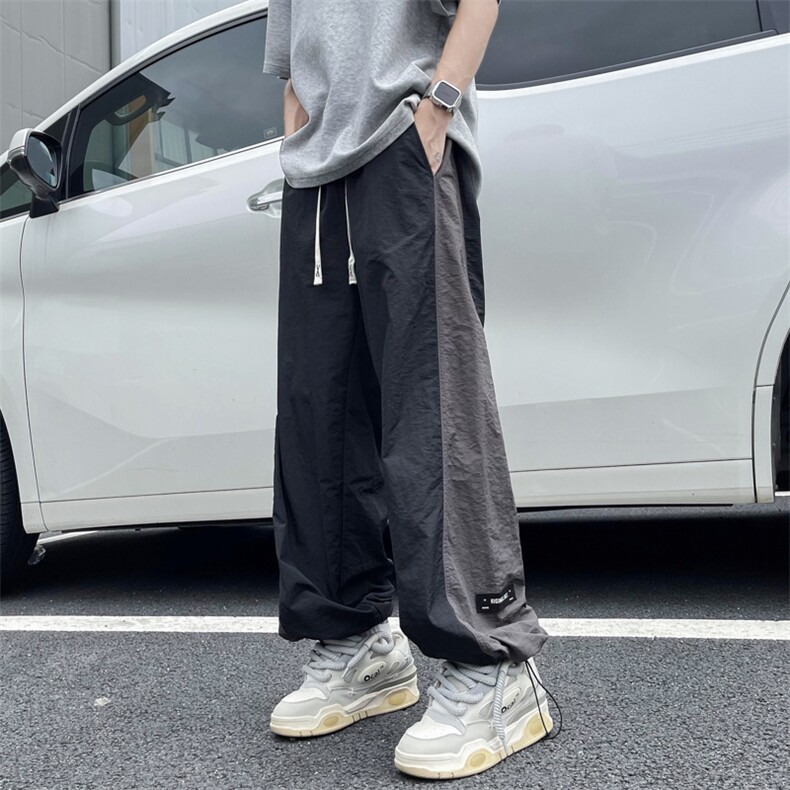 夏季新款撞色拼接休闲裤男美式潮牌宽松运动长裤 现货 K8067-P36图片