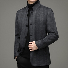 DZ92599钱塘2020-3新款时尚休闲立领冬季厚款中年男士夹克P250，男装夹克，钱塘207-3