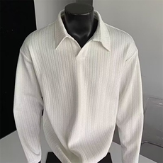美式POLO衫翻领卫衣男士2025春季新款潮牌休闲长袖上衣服，男装Polo衫，星座715-4