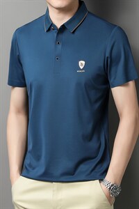 短袖T恤男纯色POLO衫夏季新款男士休闲潮流半袖体恤衫 P65图片