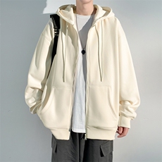 抖音得物高品质全棉二开380克重磅美式秋冬连帽开衫卫衣外套HM01，男装卫衣，电商A486