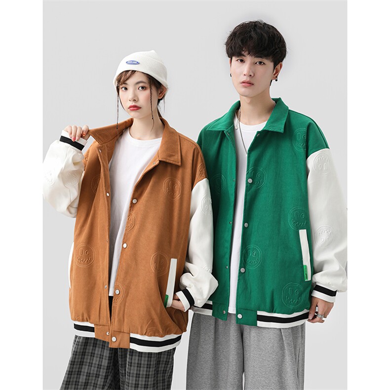 美式秋季潮牌外套2023新款休闲衣服翻领情侣夹克A436-88611-P85,男装夹克,电商A436