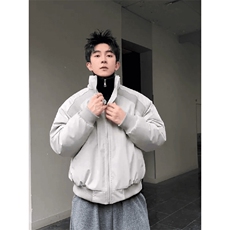 高品质春装新款老钱风美式高街解构立领棒球服飞行夹克潮休闲外套，男装夹克，电商A486-1