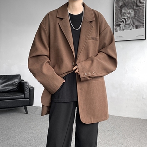 8XL-M肌理感西服美式休闲西装外套男复古痞帅高级感衣服XF002P85图片