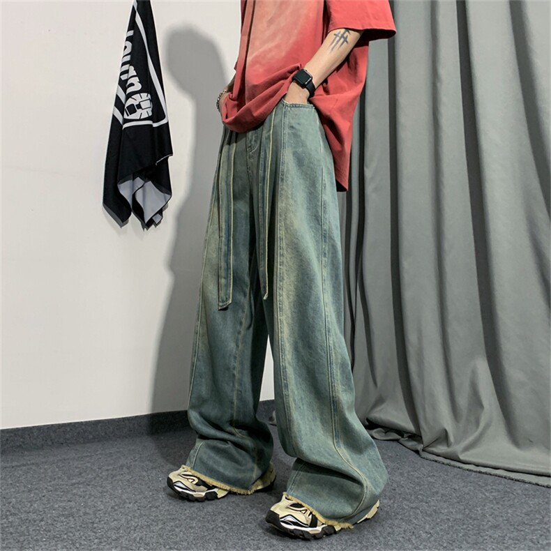 K506-P46美式高街百搭宽松直筒裤牛仔裤,男装休闲裤,星座1501-1