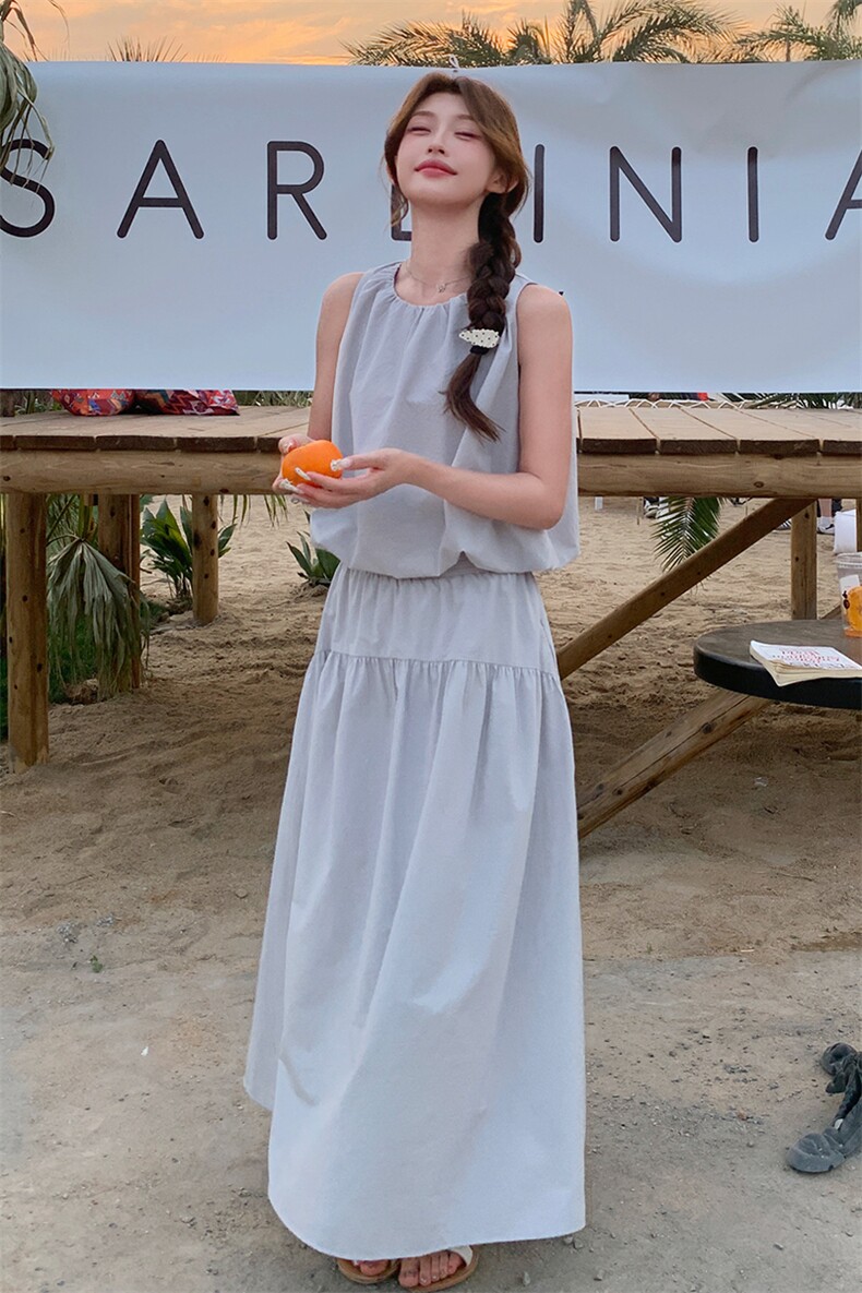 夏季新款现货休闲套装裙-2d075-p155-k218,女装连衣裙,2D075