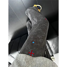 复古刺绣阔腿休闲裤身材显瘦宽松拖地裤XC341，男装休闲裤，星座208-5