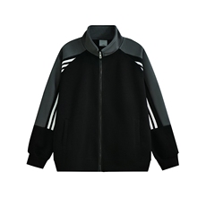 重磅boxy全棉500克拉链立领卫衣短宽加绒奥粒绒外套RH5362JR-P65，女装短外套，星座610B-1
