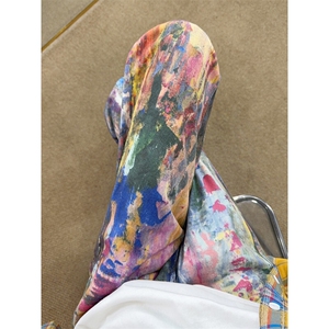 B221 美式ins高街暗黑宽松直筒3D印花牛仔裤LK25431-特P50控88图片