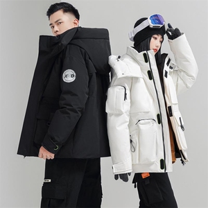 标羽绒服男女同款工装运动登山服中长款冬季冲锋衣防寒外套P220图片
