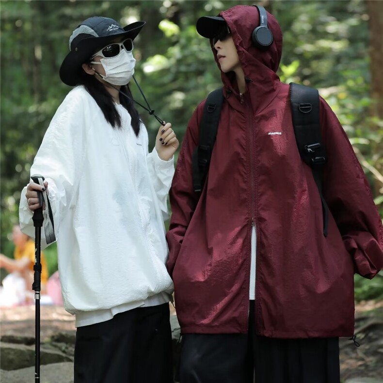 连帽户外防晒外套男女夏季轻薄vintage美式冲锋衣W9249P38,男装夹克,星座1116-2
