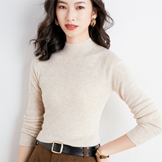 秋冬季新款半高领毛衣女长袖宽松显瘦百搭针织毛衣上衣，女装针织衫/毛衣，贵皇网供仓