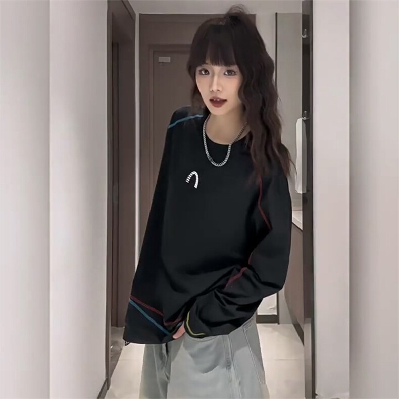 美式高街解构工艺速干长袖T恤衫男女款防晒上衣户外运动骑行服潮,男装防晒衣,电商A486